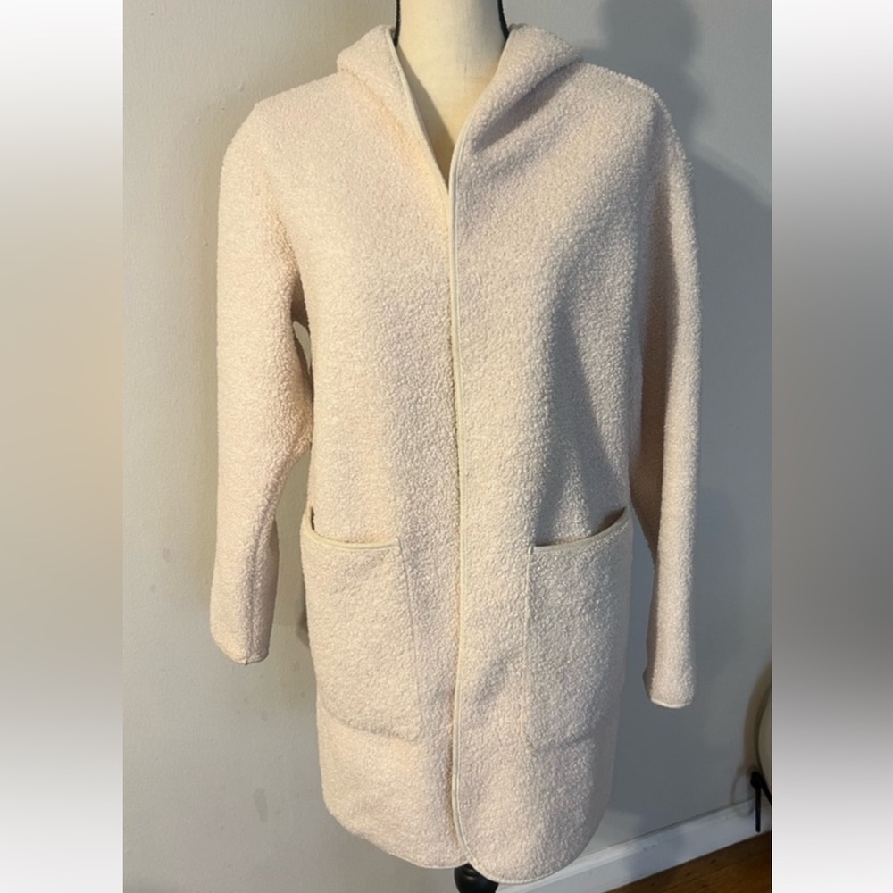 Joie Off-White Teddy Jacket with Pockets